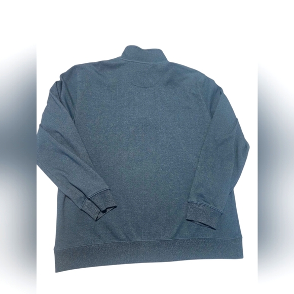 Van Heusen Men's Quarter Zip Ocean Blue Pullover XL - Picture 2 of 7